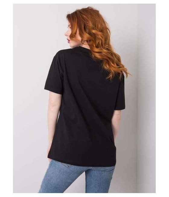 T-shirt z przepiękną aplikacją "BACK": Ekstrawagancki Styl!