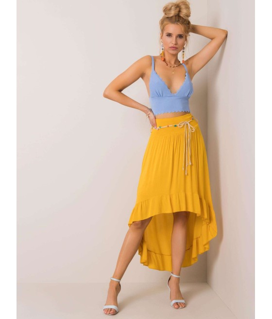 Przepiękna asymetryczna spódnica z falbaną i paskiem w xoni butik!